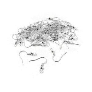 50 Grade A Silver Plated Iron Earring hooks - Nickel free, lead free and cadmium free earwire image 4