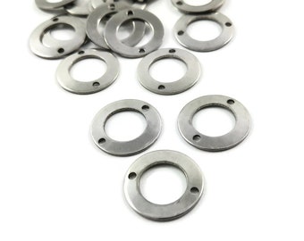 Donut connector stainless steel 13mm, 15mm charms for jewelry making