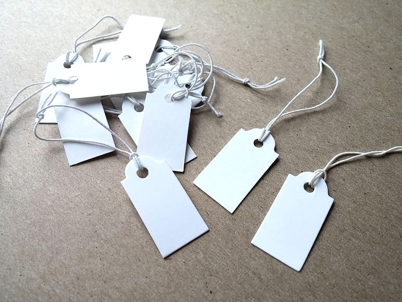 Jewelry Price Tags Blank White Rectangular Tags Set of 50 Etsy