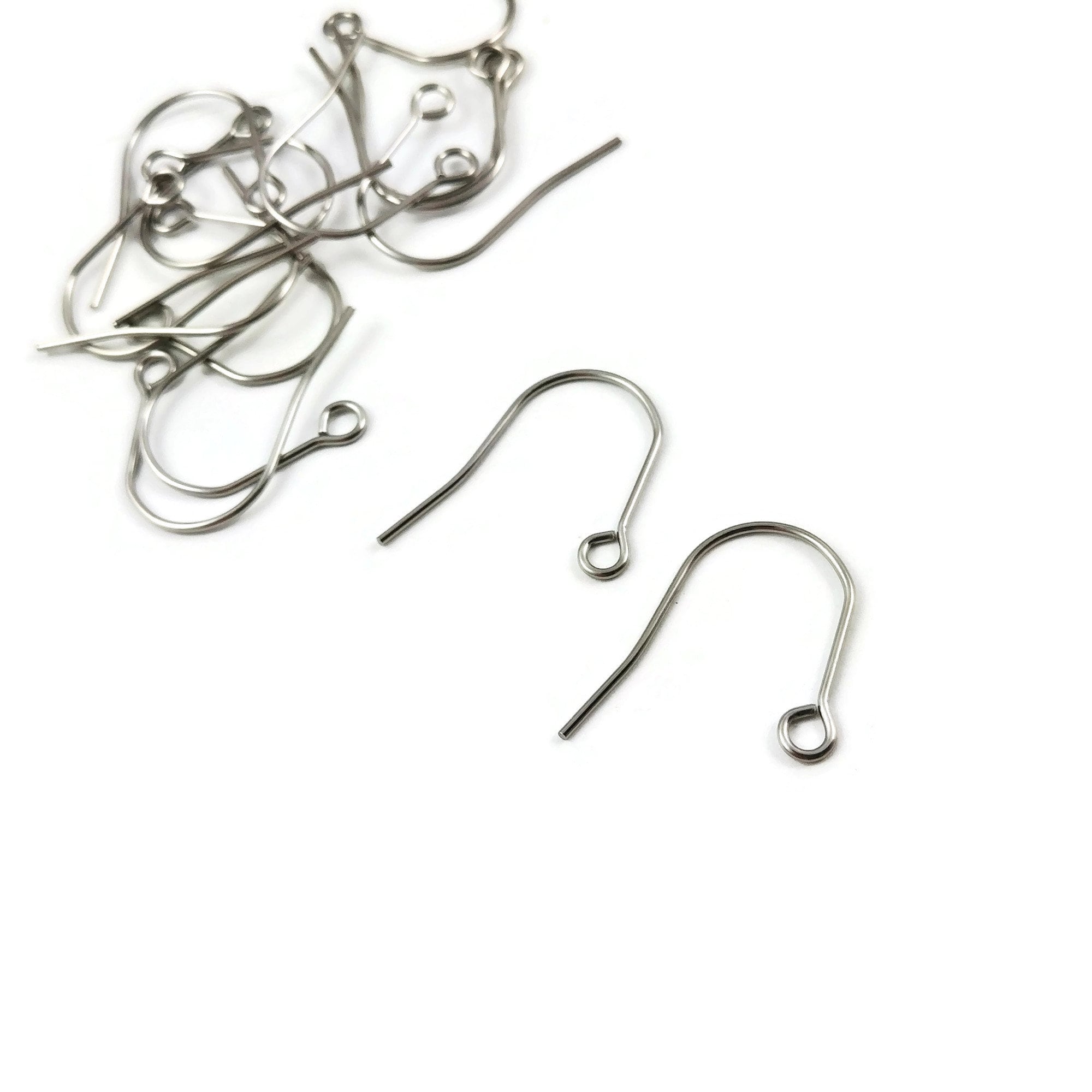 Stainless steel minimalist earring hooks 50 pcs 25 pairs Etsy
