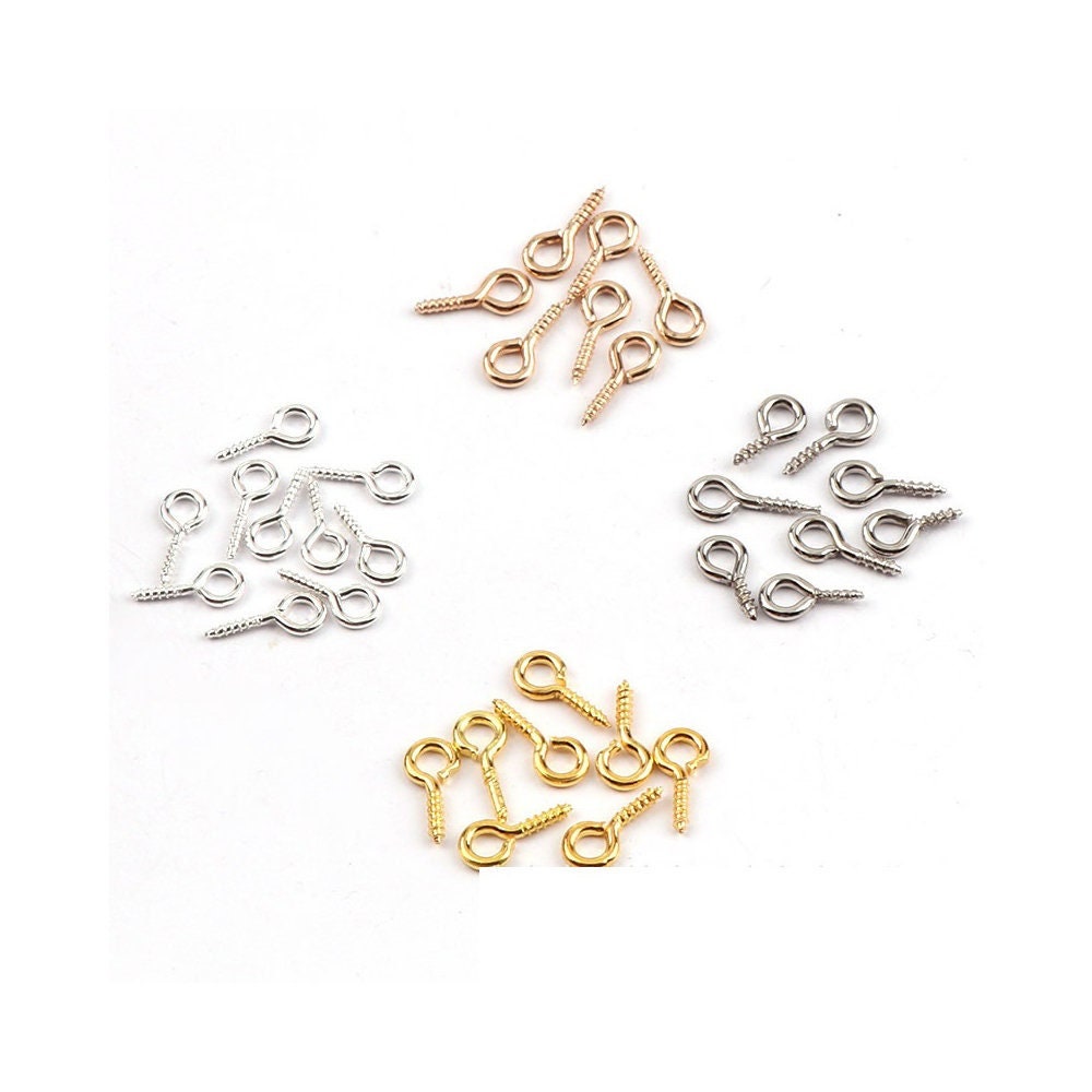 Screw Eye Bails,screw Eye Pins With Gold Color 22/17/12 Mm,for Pendants  Vials Charms Resin Jewelry Supplies 