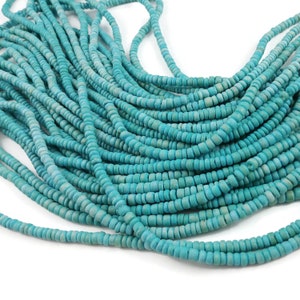Turquoise coconut beads, 5mm wooden rondelle beads, spacer beads for jewelry making