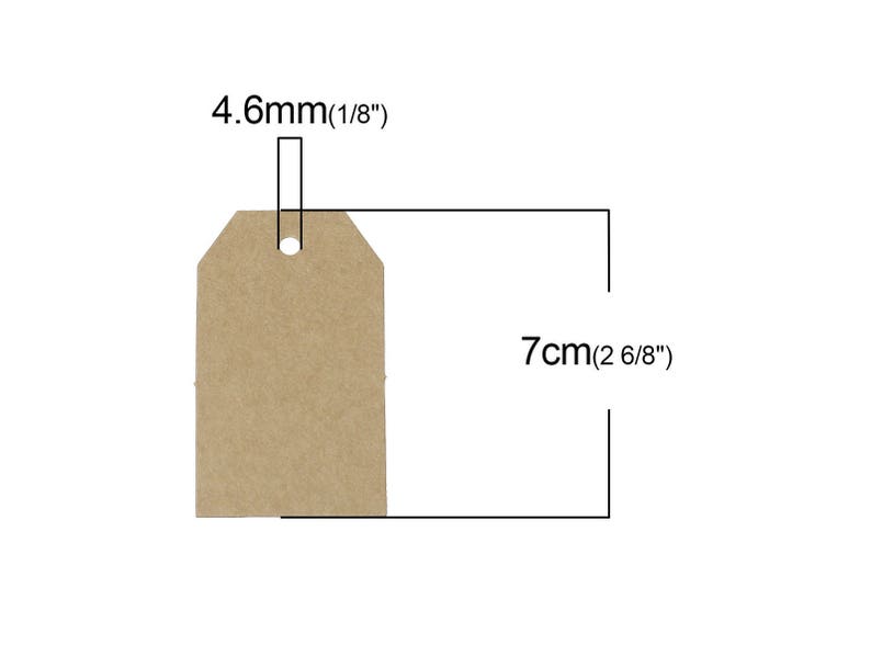 Polygon Rectangle Gift Tags Blank Kraft Paper Tags Set of Etsy Canada