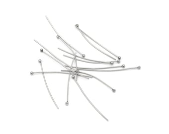 Stainless Steel Ball Head pins - 20, 25, 30 or 35mm - Hypoallergenic jewelry findings