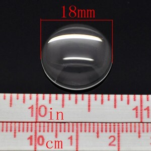 10 Flat Round Clear Glass Cabochons 8mm, 10mm, 12mm, 14mm, 16mm, 18mm or 20mm for jewelry making image 7