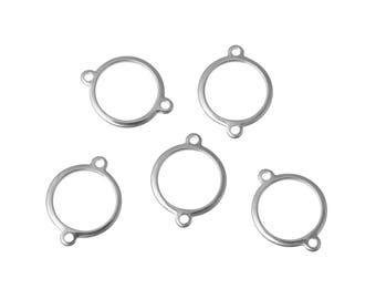 5 Stainless steel round connectors - 2 sizes available