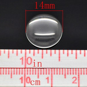 10 Flat Round Clear Glass Cabochons 8mm, 10mm, 12mm, 14mm, 16mm, 18mm or 20mm for jewelry making image 6
