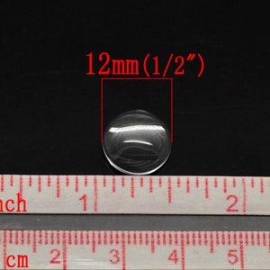 10 Flat Round Clear Glass Cabochons 8mm, 10mm, 12mm, 14mm, 16mm, 18mm or 20mm for jewelry making image 5