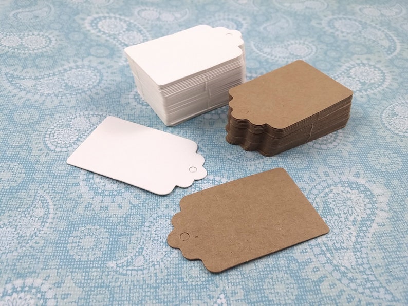 50 Rectangle gift tags 2 inches blank paper tags Etsy