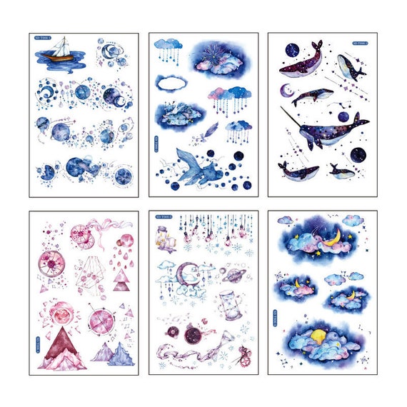 Celestial sticker pack - 6 sheets of paper stickers