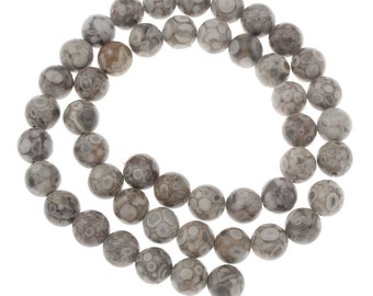 Natural tibetan agate Dzi beads, Maifan stone round beads strand, 6 or 8mm jewelry making beads