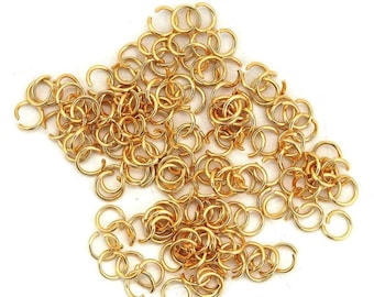 Stainless steel jump ring hypoallergenic gold jump ring 3, 4, 5 or 6mm - 200pcs