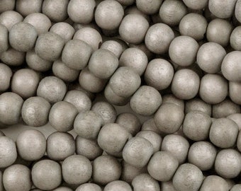 Perles de bois rondes grises 6mm, 8mm ou 10mm