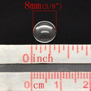 10 Flat Round Clear Glass Cabochons 8mm, 10mm, 12mm, 14mm, 16mm, 18mm or 20mm for jewelry making image 3