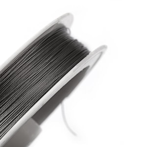 Approx. 10-Meter (32') Spool of 0.38mm 7-Strand Tiger Tail Nylon-Coated  Stainless Steel Beading Wire, Antique Gold