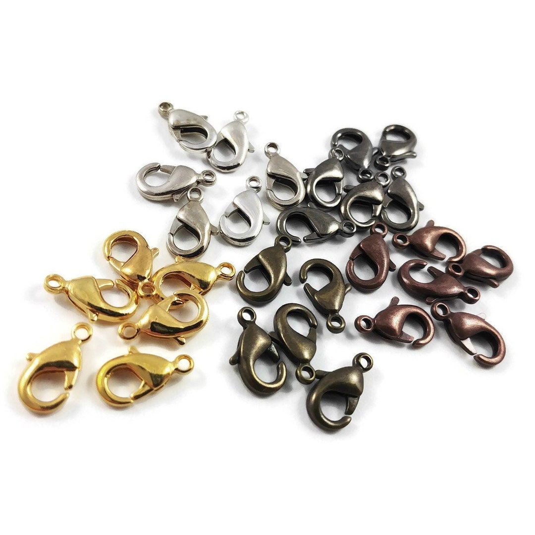 thumbnail image 2 of 25 Gold Plated Lobster Clasps, 20mm (3/4") Long, Brass Findings, No Nickel Or Lead 2 of 6