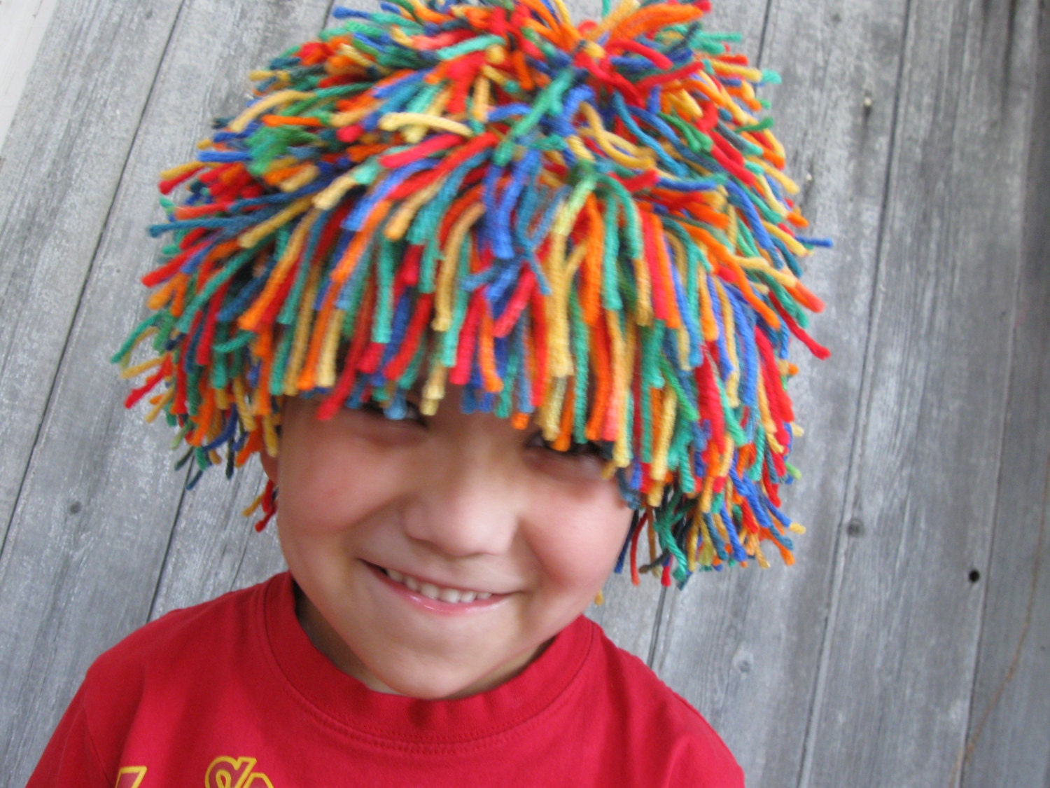 diy yarn clown wig