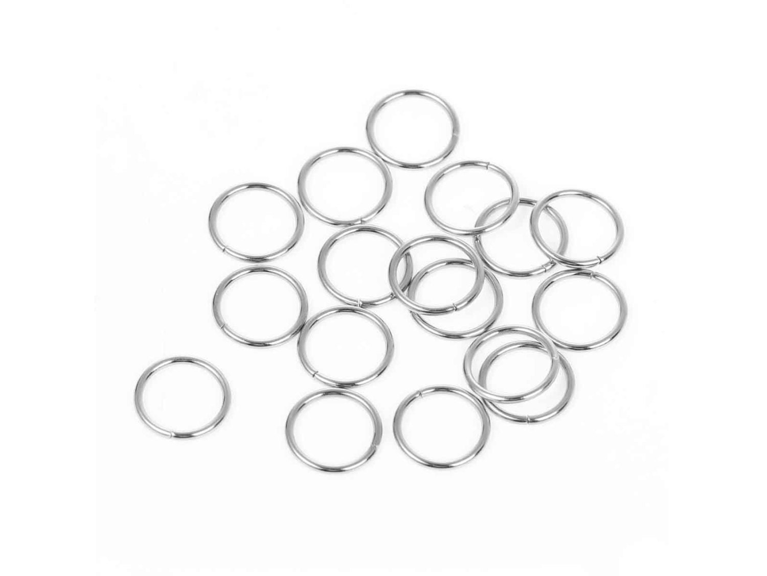 High quality 8mmOD x 1.5mm/10mmOD x 2mm BLACK Stainless Steel Saw-Cut Jump  Rings