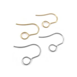 May include: Two pairs of earring hooks, one pair is gold and the other is silver.