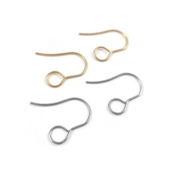 Surgical steel leverback hooks, Hypoallergenic earring making findings