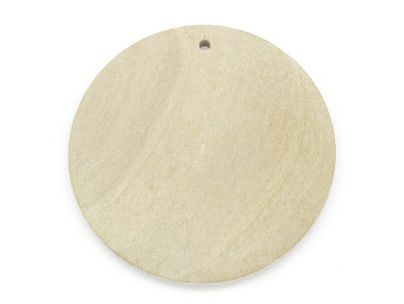 3 Round Wood Pendant Unfinished Focal Beads Natural 3cm Etsy