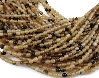 55 Natural horn beads 6-7mm - eco friendly and natural horn beads