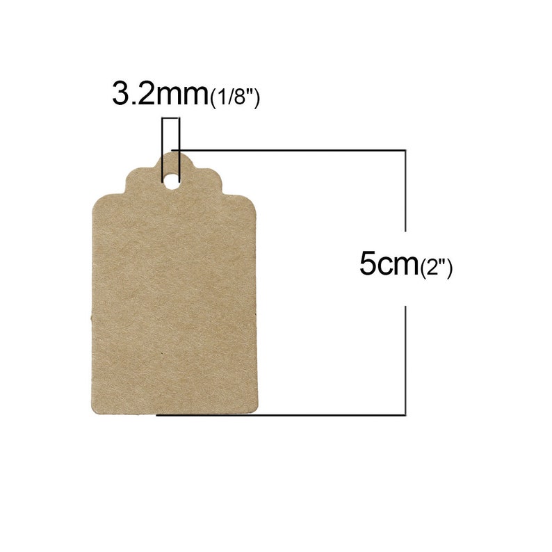 50 Rectangle gift tags 2 inches blank paper tags Etsy