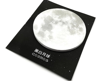 Big moon paper sticky notes, sticky notepad, celestial to do list