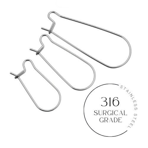 Stainless Steel Earring Hooks with Horizontal Loop - 20 gauge, 30 piec –  Small Devotions