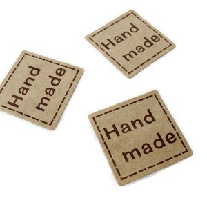 1 inch square sticker label handmade - 32pcs (XS101)