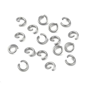 304 Stainless Steel Jump Ring 1000pcs Open Jump Rings 18-Gauge O Ring 18 Gauge O Ring Diameter 4mm 5mm 6mm 8mm 9mm 10mm Earring Bracelet Necklace Pendant Jewelry Diy