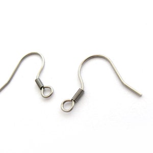 Stainless steel french earring hooks 50 pcs (25 pairs) Hypoallergenic