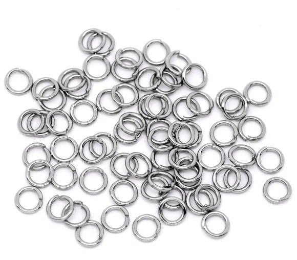 Stainless steel jump rings, 20 Gauge, Hypoallergenic silver jumpring 4mm, 5mm, 6mm, 7mm