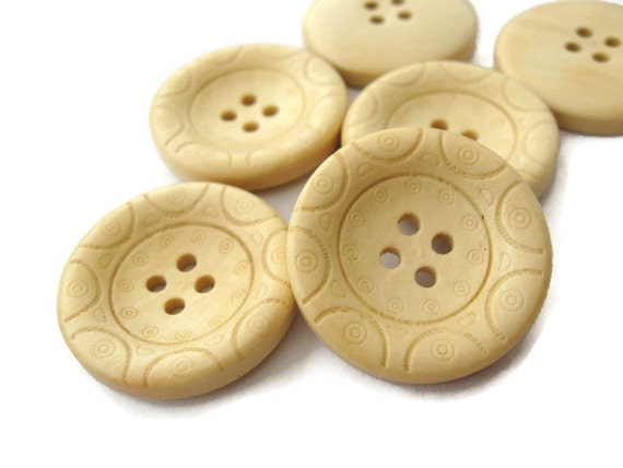 10 X en Bois Peint Fleur Boutons 25 mm 1 pouces ENVOI GRATUIT