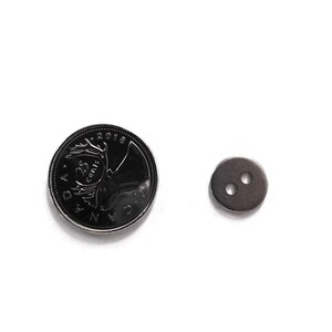 6 silver metal buttons, Stainless steel buttons or clasps, Round buttons 12mm afbeelding 3