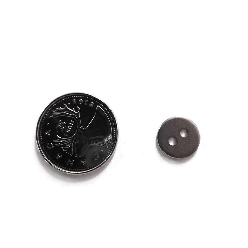 6 silver metal buttons, Stainless steel buttons or clasps, Round buttons 12mm afbeelding 3