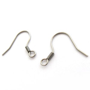 Surgical stainless steel earring hooks 50 pcs 25 pairs Tarnish free hypoallergenic jewelry findings image 5