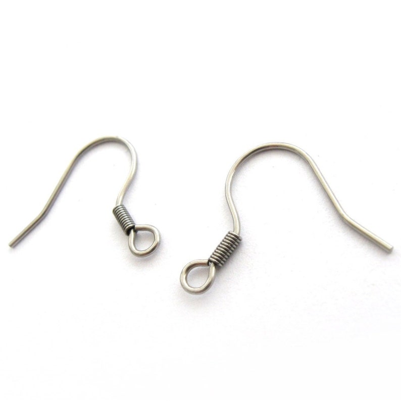 Surgical stainless steel earring hooks 50 pcs 25 pairs Tarnish free hypoallergenic jewelry findings image 5