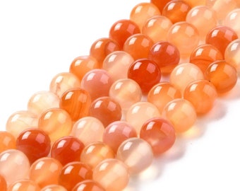 4mm, 6mm, 8mm carnelian beads, Red agate gemstone beads, Round natural stone beads for jewelry making