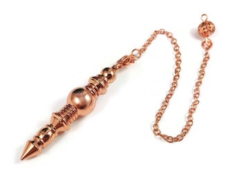 Rose gold dowsing pendulum - Nickel, lead & cadmium free metal pendulum