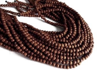 Bayong wood beads, 85 exotic wood beads 4-5mm