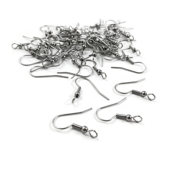 Stainless steel flat french earring hooks, Hypoallergenic ear wire