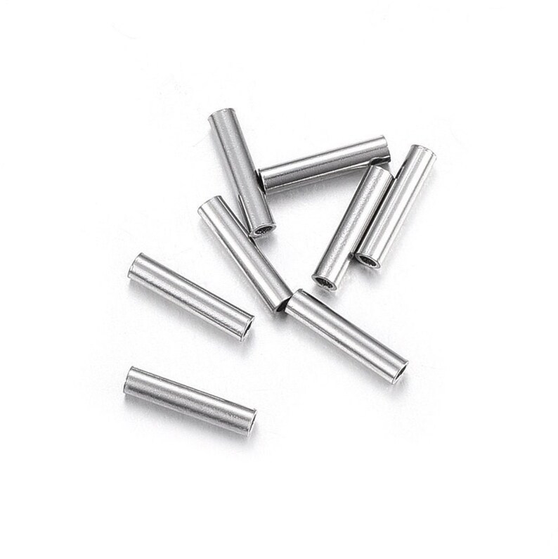 Stainless Steel Tube Beads 7mm Bild 2