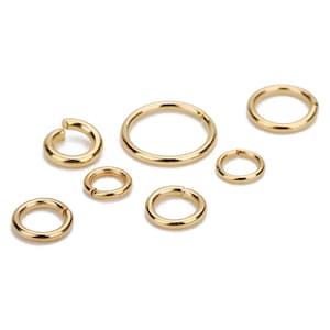 18K gold plated jump ring - 4mm, 5mm, 6mm or 8mm - 50pcs stainless steel jumprings - Jewelry making findings