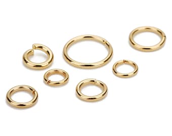 18K gold plated jump ring - 4mm, 5mm, 6mm or 8mm - 50pcs stainless steel jumprings - Jewelry making findings