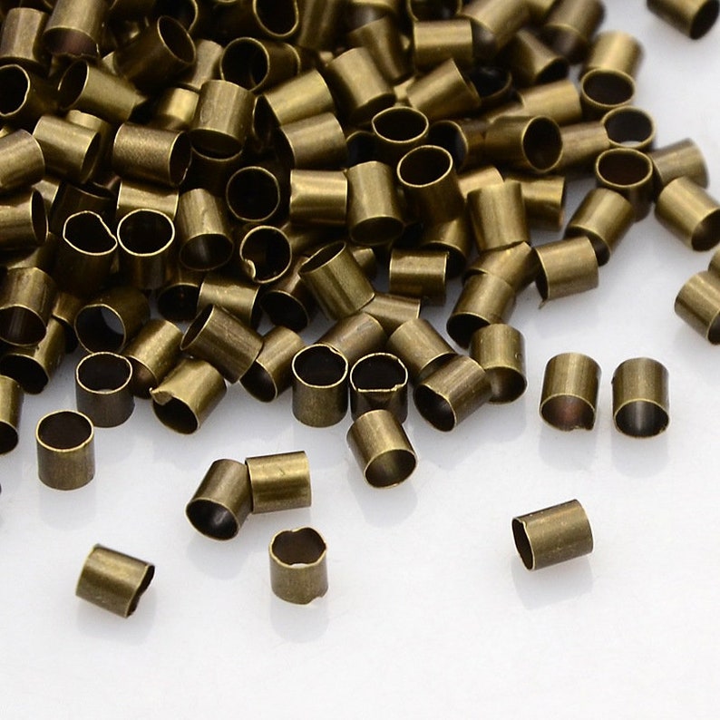 3mm crimp tube beads Nickel, lead, and cadmium free Hypoallergenic jewelry making findings image 8