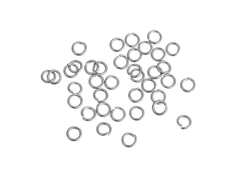 Hypoallergenic Silver JumpRings 3mm 500pcs Stainless Steel Opened Jump Rings image 1