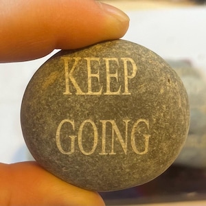 Personalized Engraved Motivation Stone: Custom Name Keepsake