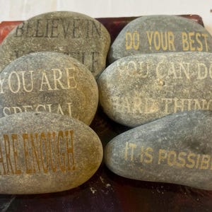 Personalized Engraved Rock: Custom Inspirational Keepsake