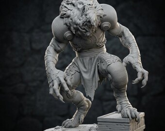 Rahzar Mutant STL File, 3D Printer Resin SLA (Digital Download)